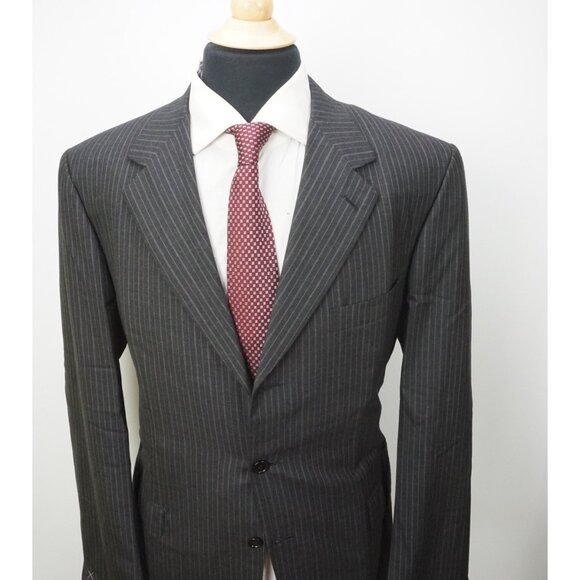 Brioni Nomentano Gray Striped S150s Wool 2 Pc Suit Jacket Pants 44R BRAND NEW - Picture 3 of 12